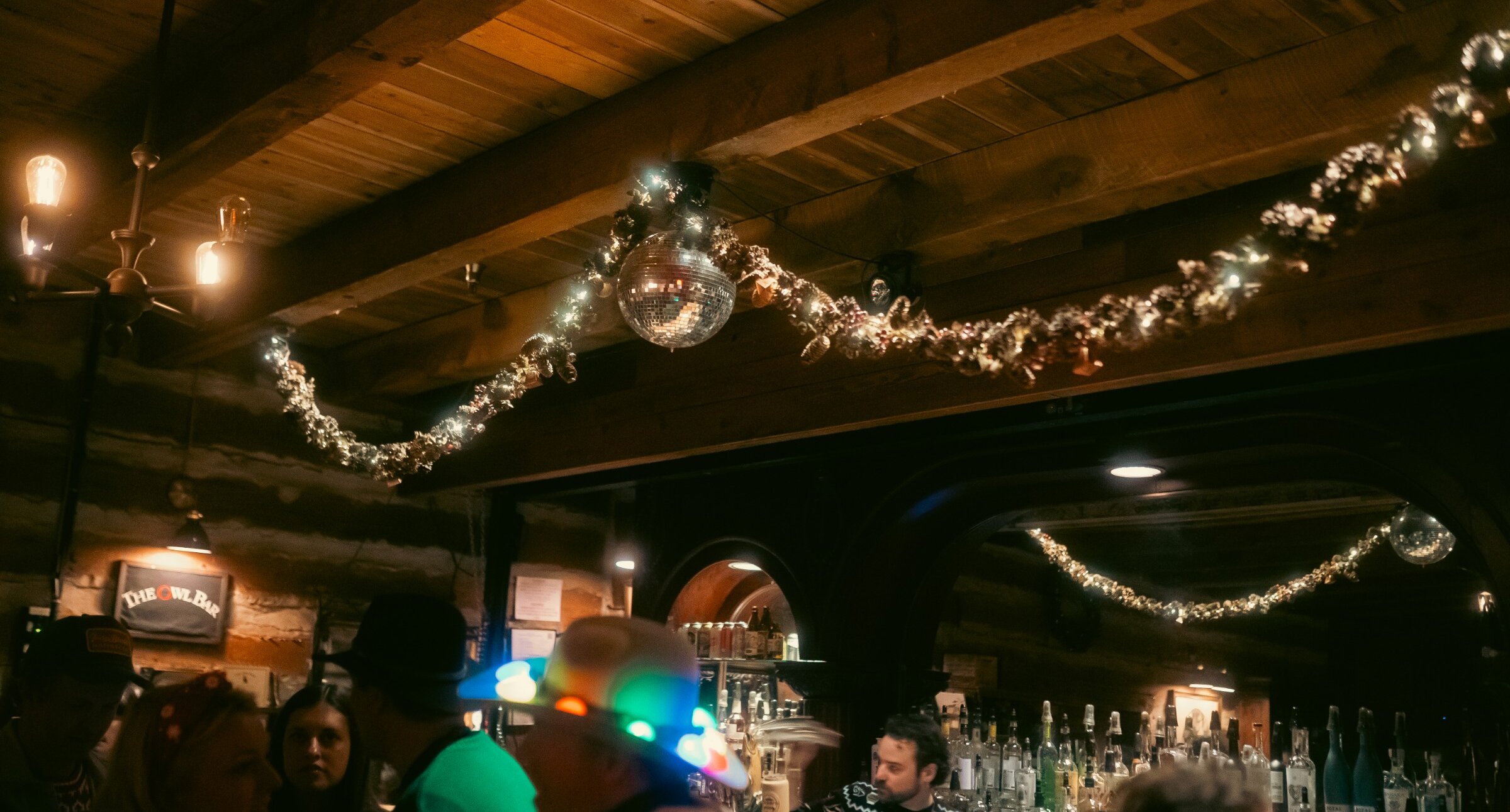 Musicians playing at the Owl Bar