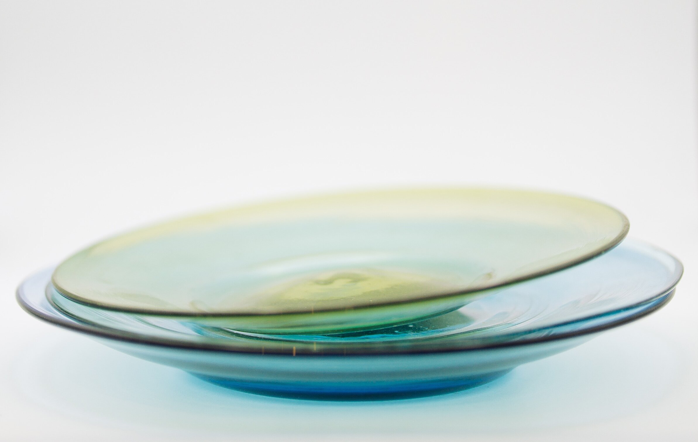 Dinner plates from the Sundance Resort Glassblower Studio