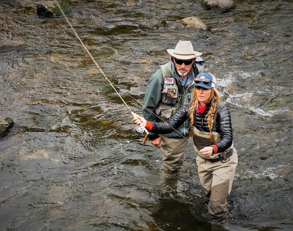Women fly fishing clinic at sundance resort