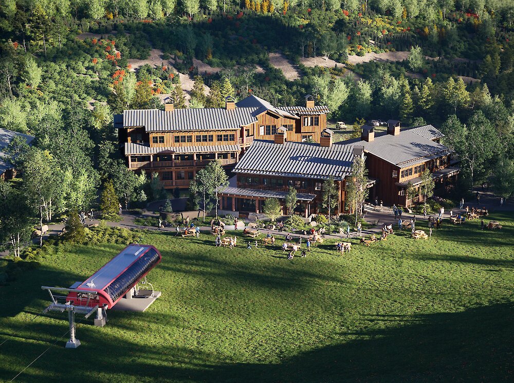 An Aerial view of the Inn and Outlaw Express Lift.