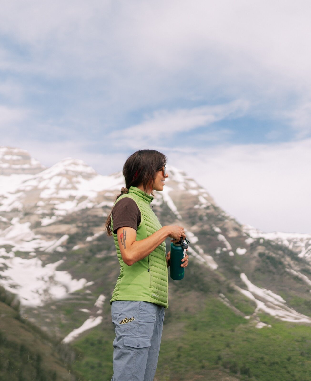 Trio of pools with a view of Mount Timp.