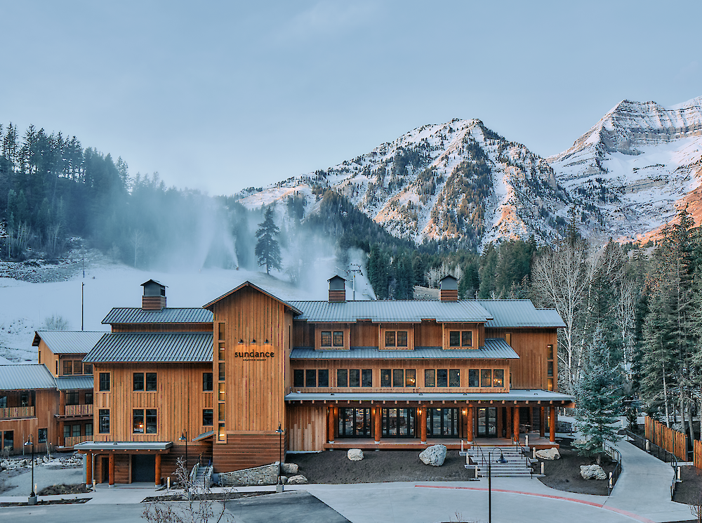 The Inn at Sundance Resort in the winter.