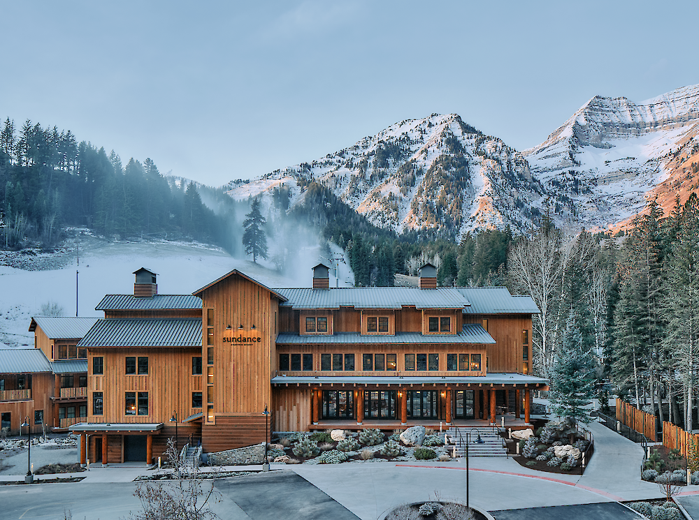 The Inn at Sundance Resort in the winter.