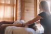 Woman enjoying a relaxing massage at the Sundance Spa.