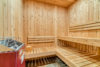 Light-colored sauna room at the Turkey Ridge vacation rental.