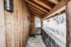 The covered front porch at Mountainview Cabin.