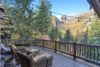 Magnificent views of the mountain from the cozy chairs on this outdoor patio.