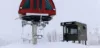 Snowy view of the WildWood ski lift at Sundance Mountain Resort.