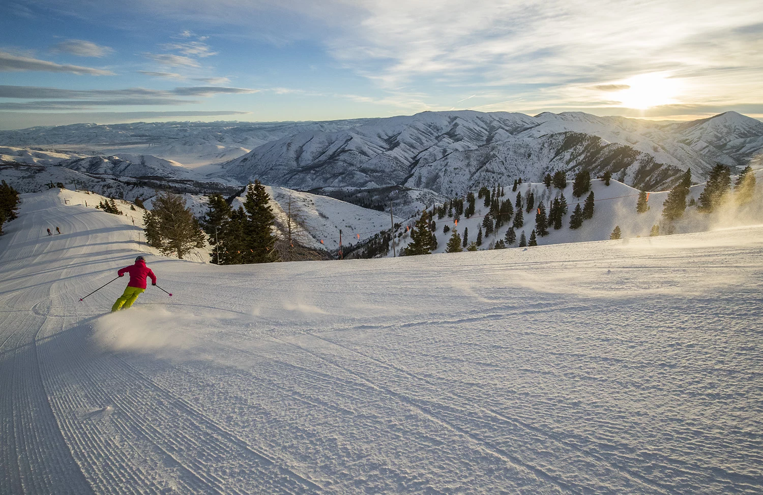 Sundance Ski Area with scenic snow covered mountain landscapes