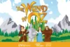 Illustration of The Wizard of Oz characters—Scarecrow, Tin Man, Dorothy, and Cowardly Lion—standing in front of the Emerald City with mountains in the background. Text and sponsor logos appear at the bottom.